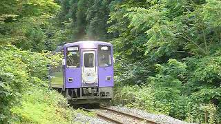 [警笛あり]秋田内陸縦貫鉄道 AN8800形急行もりよし2号 桂瀬駅付近通過