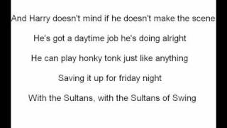 Video thumbnail of "Sultans of Swing (with lyrics)"