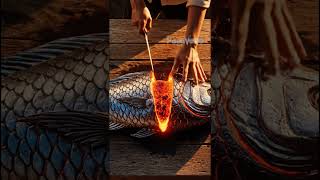 Ikan Ini Keluar Lava 😱🔥 #sinematik8k #asmr8k #pisautajam #pisauverse #slowmotion
