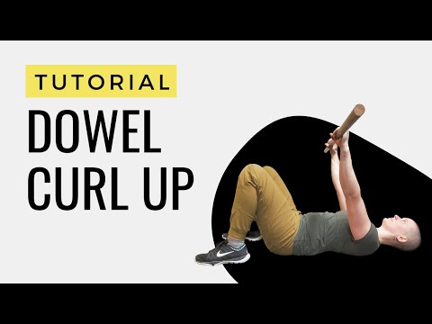 Dowel Curl Ups + how to do core exercises without neck pain