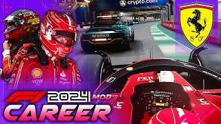 F1 24 Mod CAREER MODE Part 2: Jeddah Ferrari Controversy! | Leclerc Ferrari Career