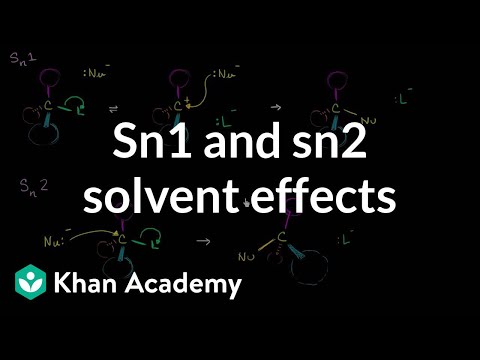 Sn1 and Sn2 solvents effects