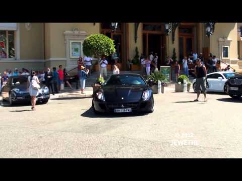 2x Black-on-black Ferrari 599 GTB Fiorano Lovely Sounds In Monaco! (1080p Full HD)