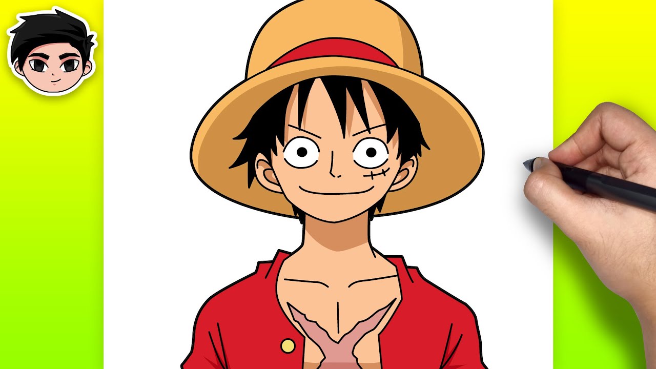 How to Draw Monkey D. Luffy from One Piece - Really Easy Drawing Tutorial