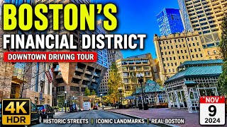 Driving Through Boston’s Financial District | 4K HDR Downtown Boston Tour - 11/9/24  Update
