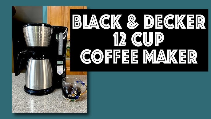 BLACK+DECKER 12-Cup Thermal Coffeemaker, Black/Silver, CM2035B