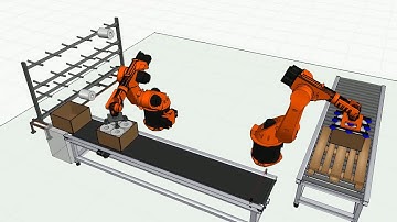 KUKA.Sim , KUKA Robotics Simulation , handling & packaging Application
