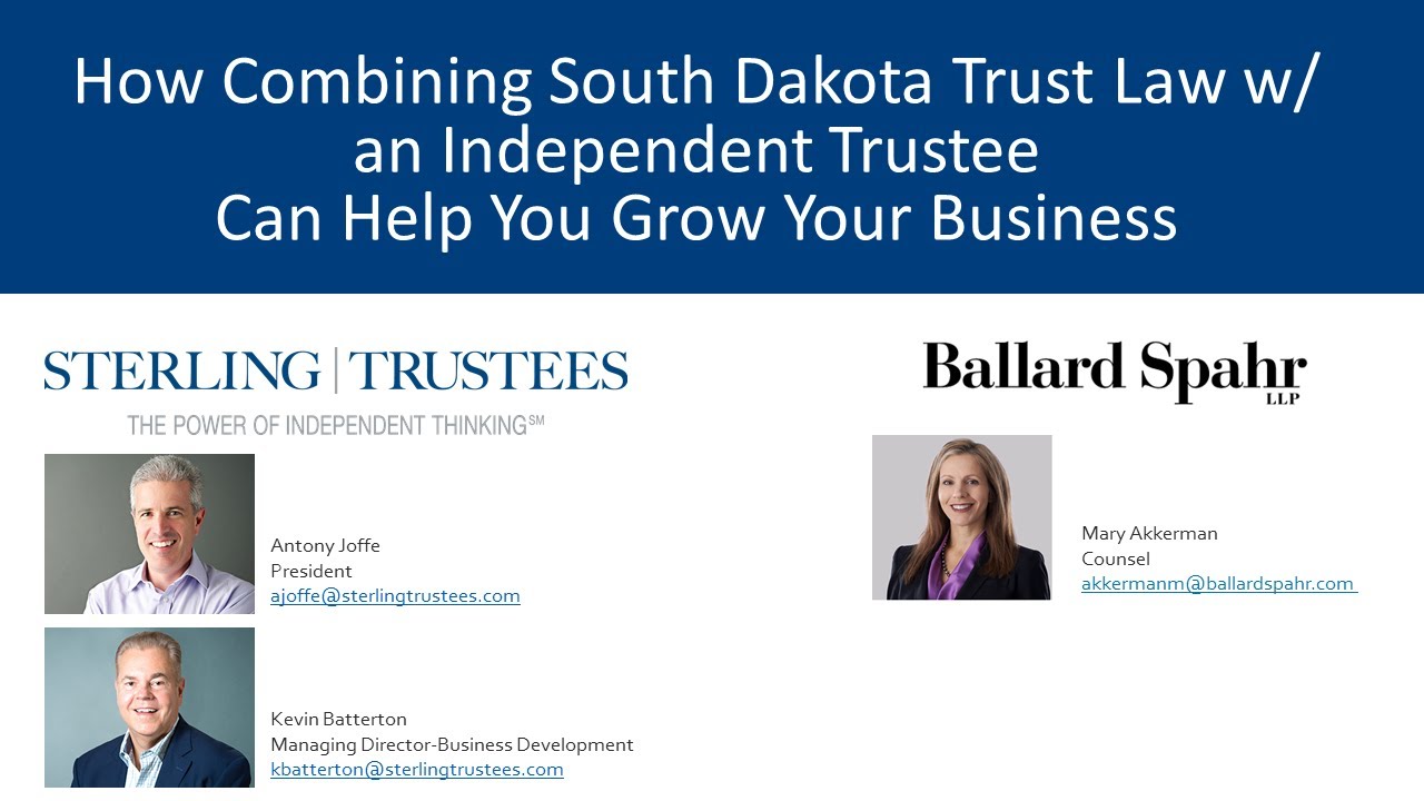 How to grow your investment advisory business with South Dakota trust
