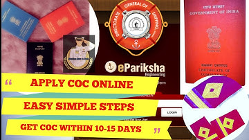 Apply COC ONLINE FOR MEO CLASS 4 #coc #CertificateOfCompitency #Class4COC #mmd #easysteps #epriksha