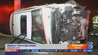 Deadly two-car crash in Culver City