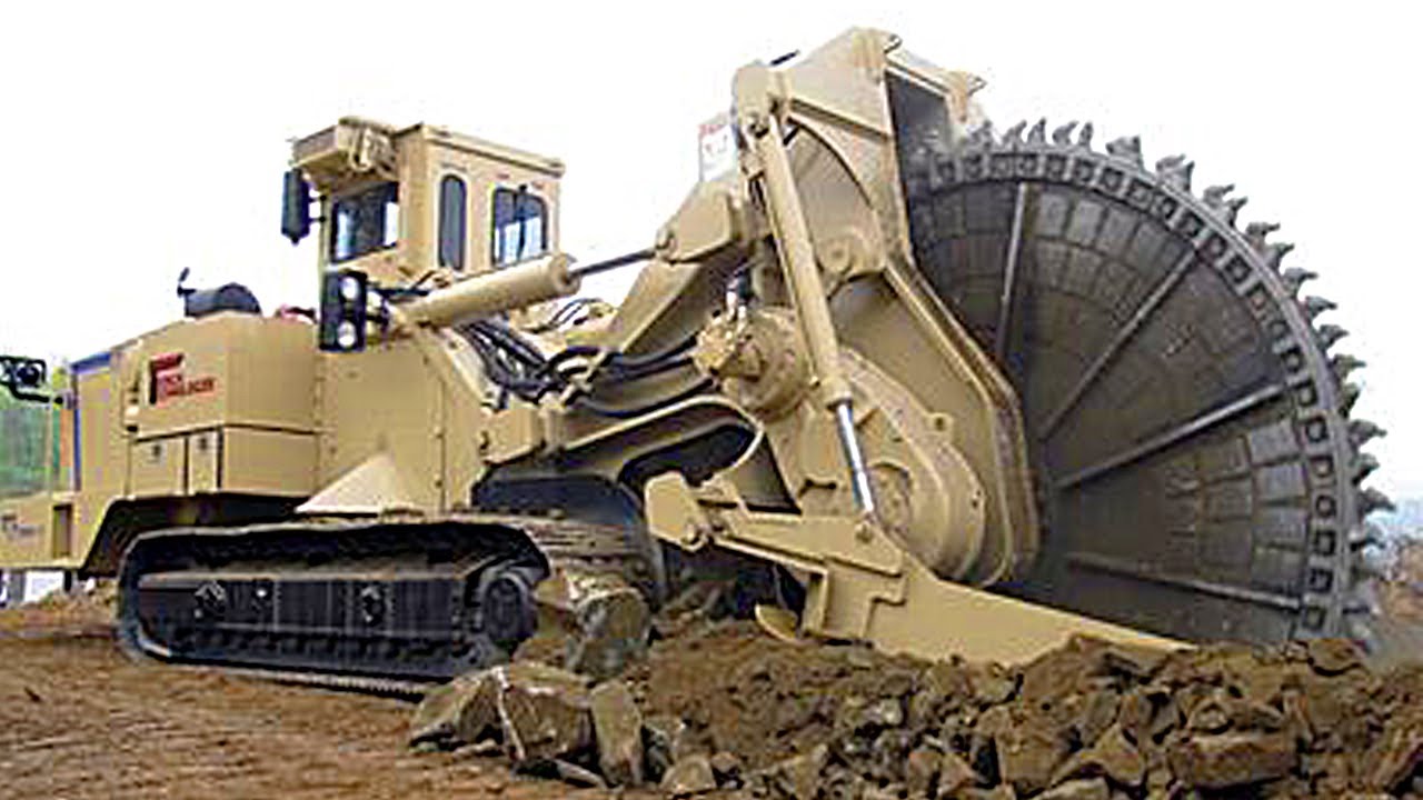 Caterpillar Track Rock Cutter Machine Tesmec TRS 1100 YouTube