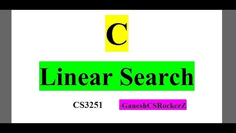 CS25C01 | Programming in C | Unit 2 | Linear Search in C programming in Tamil simple Lecture video