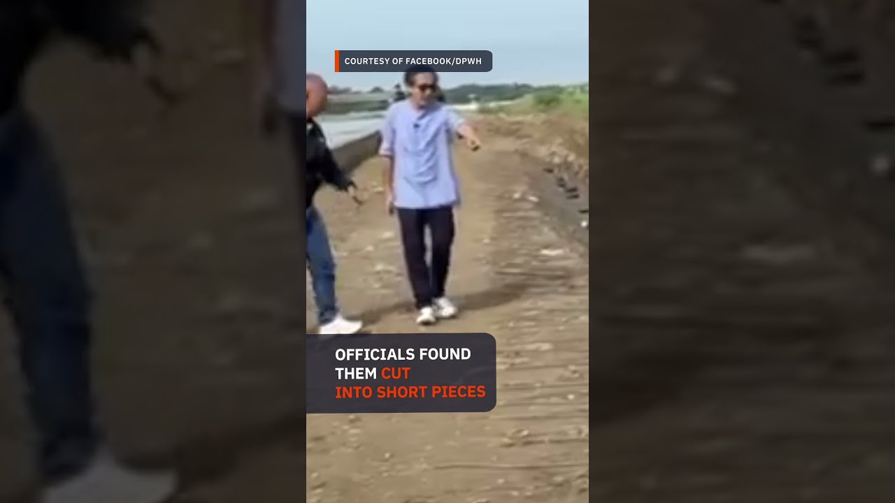 DPWH Chief Magalong Find Fake Tubes Attached To Flood Control Project In La Union