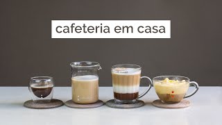 4 Receitas Clássicas de Cafeteria para Fazer em Casa Macchiato, Latte, Mocha e Affogato