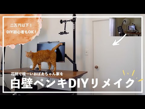 【予算2万円以下】ペンキDIYならノボクリーンがおすすめ！初心者にも塗り方簡単で、壁紙を白くシンプルに塗っちゃおう。