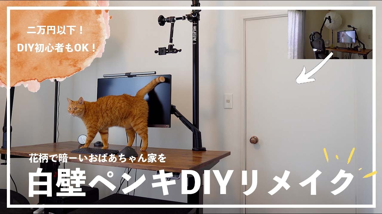 【予算2万円以下】ペンキDIYならノボクリーンがおすすめ！初心者にも塗り方簡単で、壁紙を白くシンプルに塗っちゃおう。