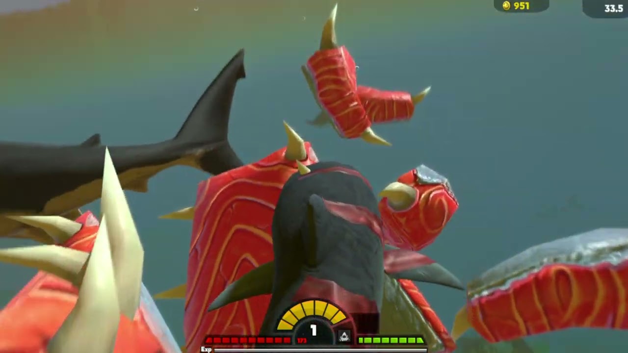Feed & Grow  Fish Tiger Shark Vs Megalodon
