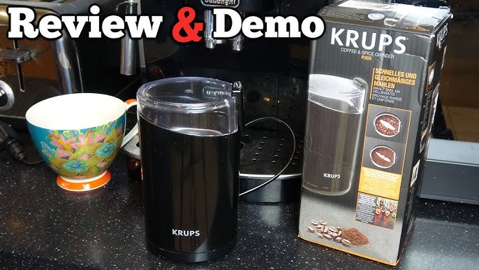 Krups (F203) Electric Spice and Coffee Grinder Stainless Steel - Black NIB  812147012422