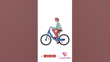 Bicycle Animation-2d Character Animation on White Background #shorts #lottieanimation