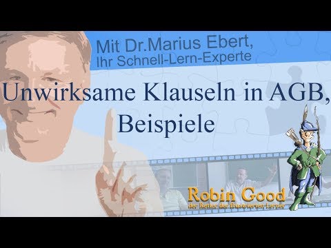 New Update Unwirksame Klauseln in AGB, Beispiele