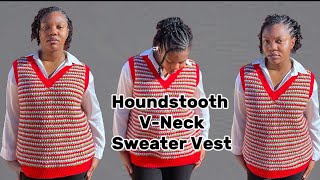EASY Crochet V-Neck Sweater Vest Tutorial/ DIY Crochet Vest