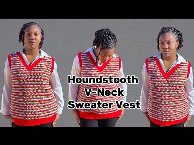 EASY Crochet V-Neck Sweater Vest Tutorial/ DIY Crochet Vest