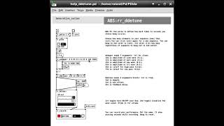 PDida (Pure Data) help patch: Harmony Construction/Rhythmic Patterns/Sound Design - ddetune