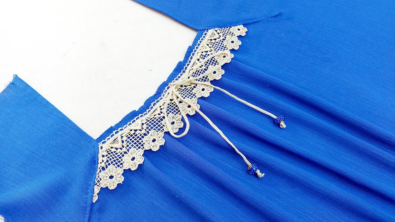 خياطة موديل كسرات بالصدر -  Very beautiful blouse design cutting and stitching