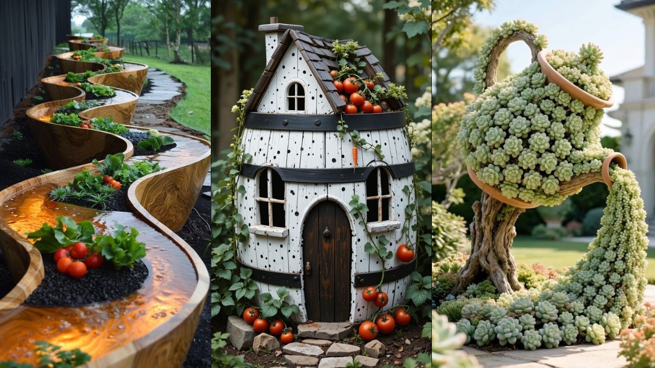 Simple Wooden Garden Decos🌿🪵|  Anyone Can Try