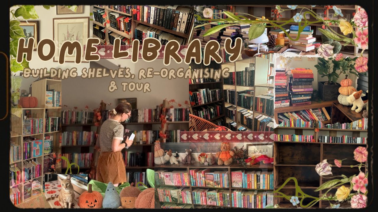 Building My Dream Cosy Home Library 📚🕯️ | new shelves & re-organisation