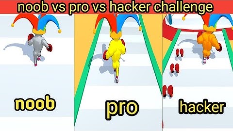 noob vs pro vs hacker challenge || level up runner || Android, iOS game