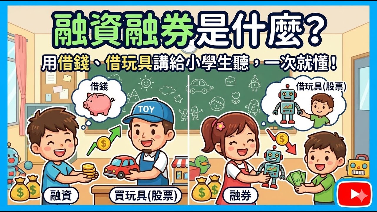 融資融券是什麼？用借錢、借玩具講給小學生聽，一次就懂！