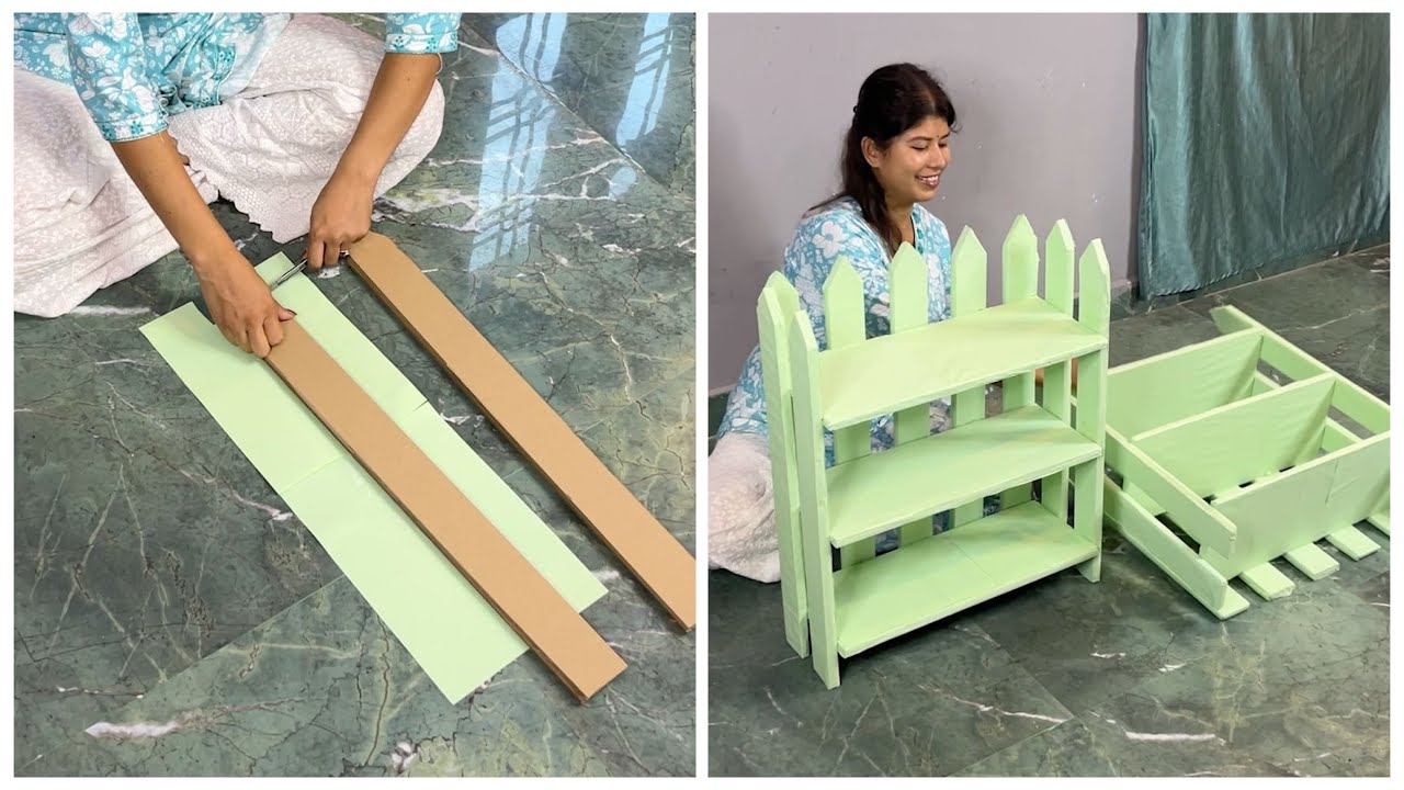 Genius Cardboard Craft | DIY Desktop Organizer & Storage Rack - YouTube