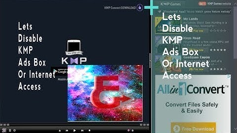How to disable Ads Box from KMPlayer