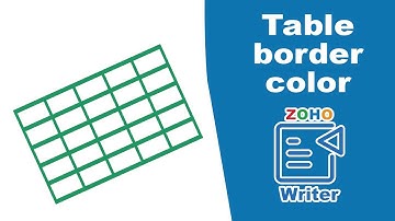 How to change table border color in Zoho Writer