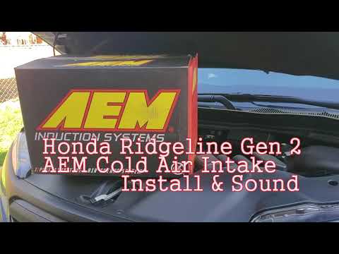 AEM Cold Air Intake  Honda Ridgeline Unboxing , Install & Sound comparison. Sounds and looks great