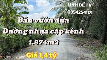 T1502💕Bán 2 công vườn dừa đường nhựa giá rẻ xã Bình Ninh Đồng Tháp (tiền giang cũ)