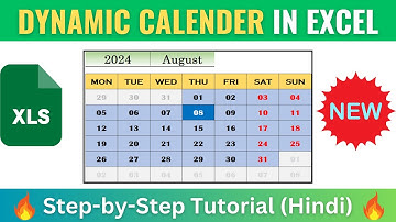 How to Create a Dynamic Calendar in Excel | No VBA #exceltutorial #excel