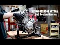 【SUZUKI GSX400S 刀 フルレストア 2】圧縮０のエンジンを分解して内部を見てみると..