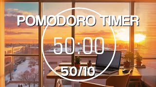 50/10 Pomodoro Timer ⏱️Deep Focus 🧠 Music for Study 🎶Pomodoro Vibe