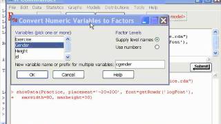 Famous R Commander - Convert to Factor Variable Net Worth