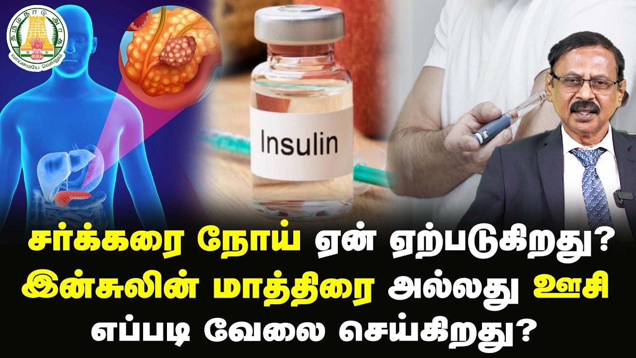 சர்க்கரை நோய் ஏன் ஏற்படுகிறது? இன்சுலின் மாத்திரை அல்லது ஊசி எப்படி வேலை செய்கிறது?  WHY WHAT HOW?