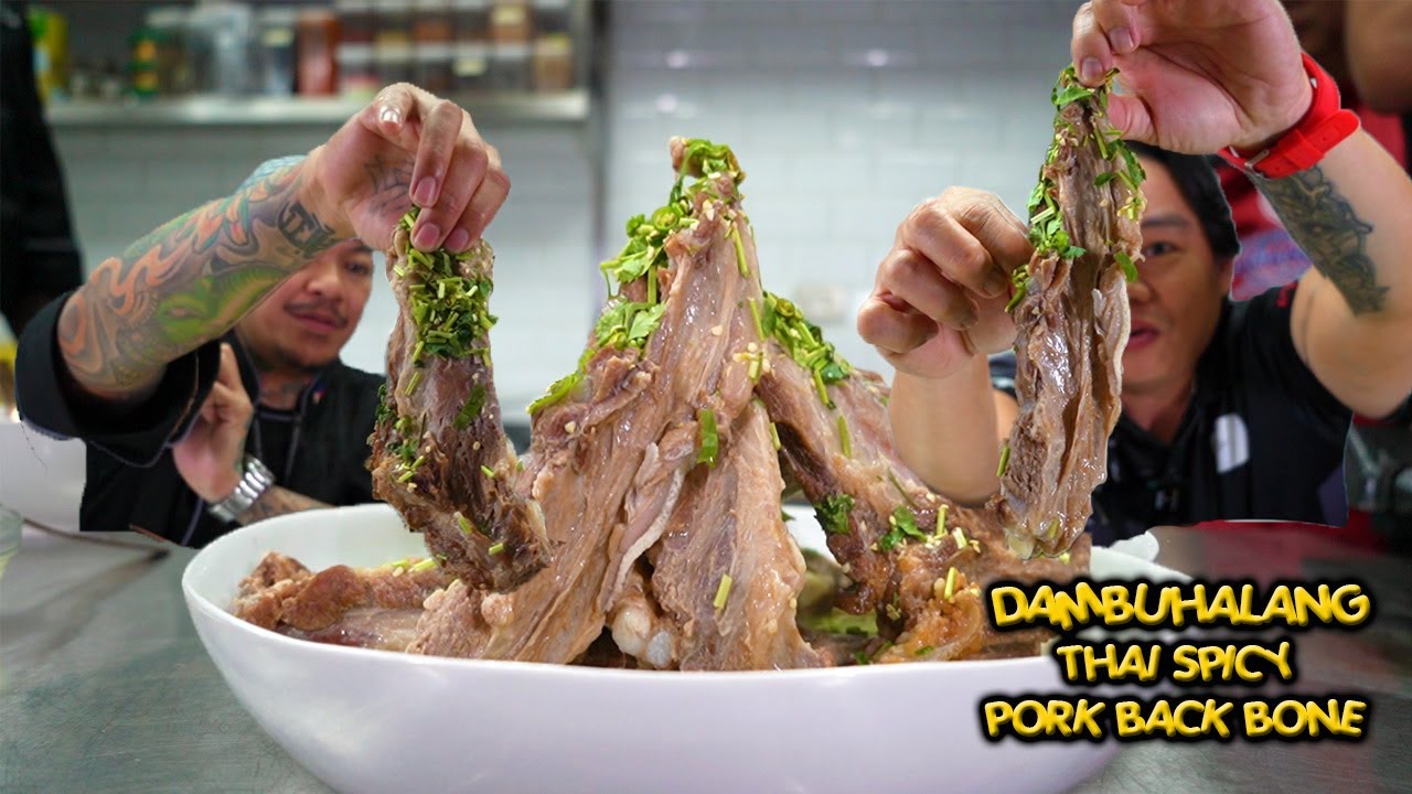 GIANT SPICY PORK SPINE SIMPLENG PAGLULUTO NG LAENGSAAB KUYA DEX
