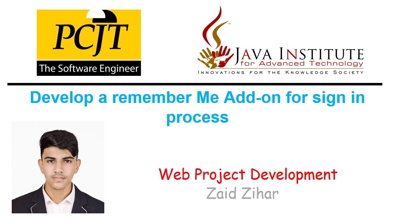 Task 4: Develop a remember me add-on for sign in process