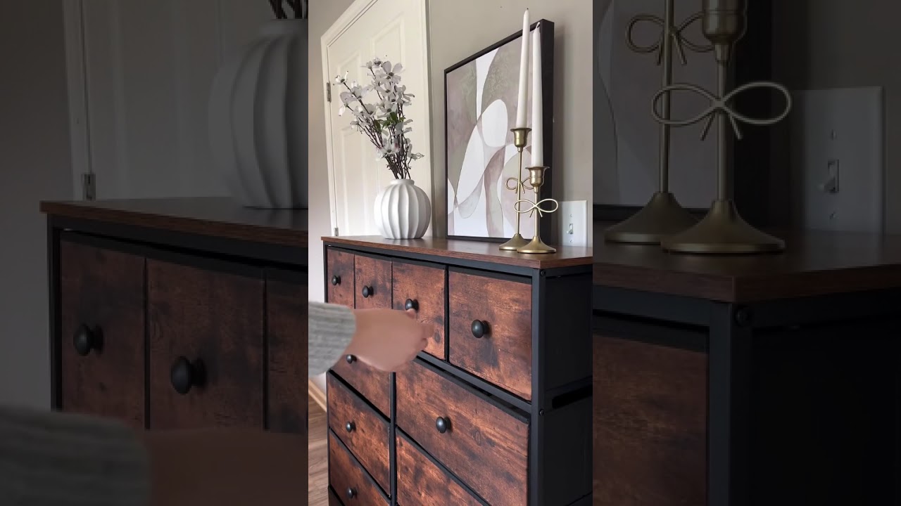 tall dresser for clothing deep Black With Five Drawers Extensive Storage The Shrewsbury Rustic Solid Wood 7 Drawer Tall Dresser will be a timeless addition to any bedroom decor Snhomee 12-Drawer Tall Dresser for
