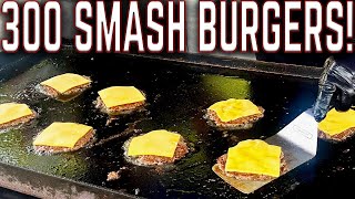 THEY EARNED THIS! MAKING 300 SMASHBURGERS ON THE GRIDDLE FOR MY STUDENTS! HUGE GRIDDLE TAILGATE COOK