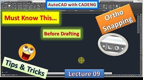 How to Use Ortho - Know Before Starting Drawings | Tips & Tricks | AutoCAD with CADENG,  #AutoCAD