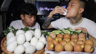 Ăn Khuya - Hột Vịt Lộn + Trứng Nướng Thái