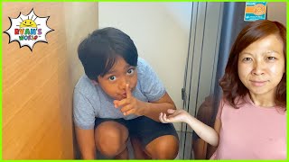 Ryan Hides from Animals with Mommy and more 1hr fun kids video!