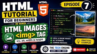 HTML Tutorial for Beginners in Hindi | Episode 7 | HTML Images (img Tag) | src, alt, width & height